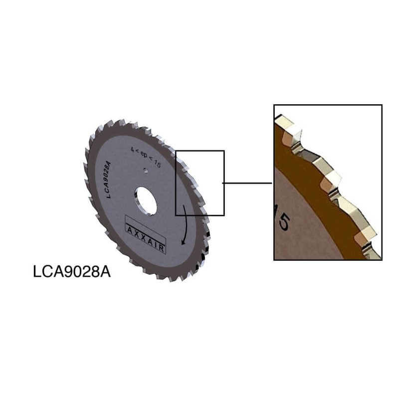 Lame de coupe crbure Axxair pour machine de coupe orbitale LCA9028A