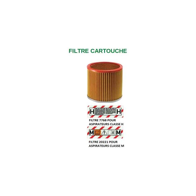 filtre cartouche classe h ou M aspirateur filtre cartouche classe h ou M aspirateur