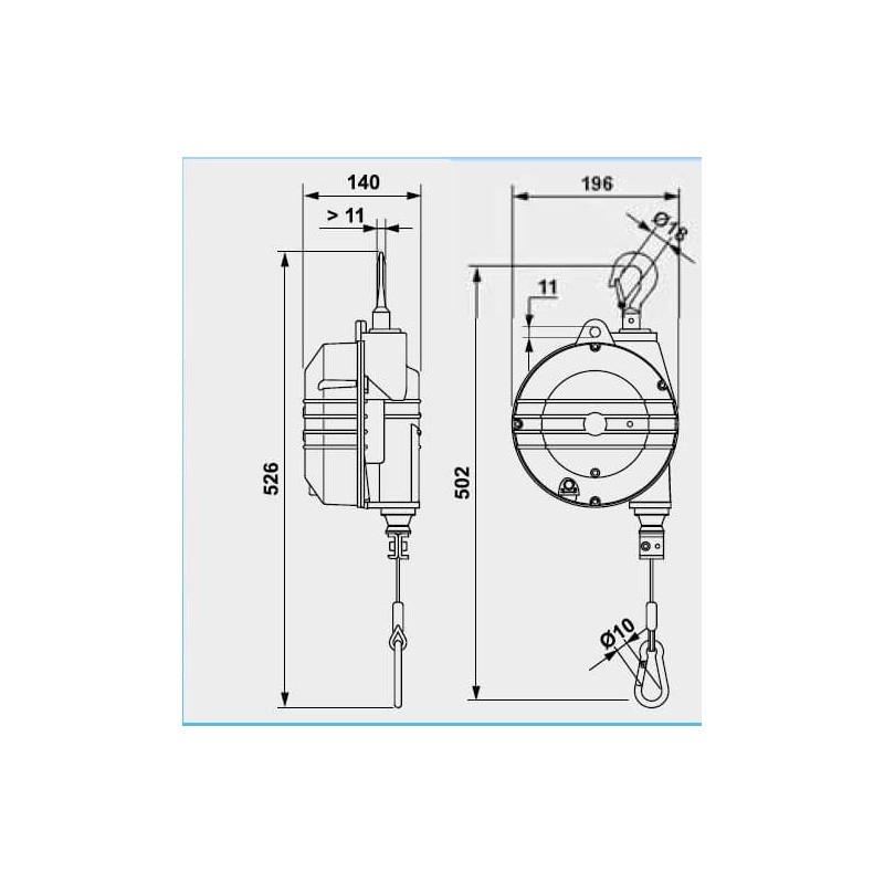 Equilibreur cable INOX standard charges moyennes