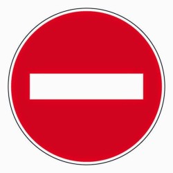 Panneau de signalisation Morion Sens interdit