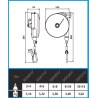 Équilibreur à câble NYLON de 2 à 14 kg avec frein
