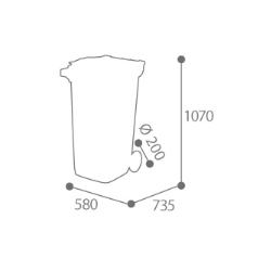 Poubelle 240 litres dimensions