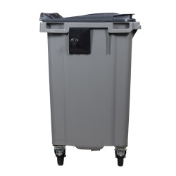 Poubelle 770 litres gris