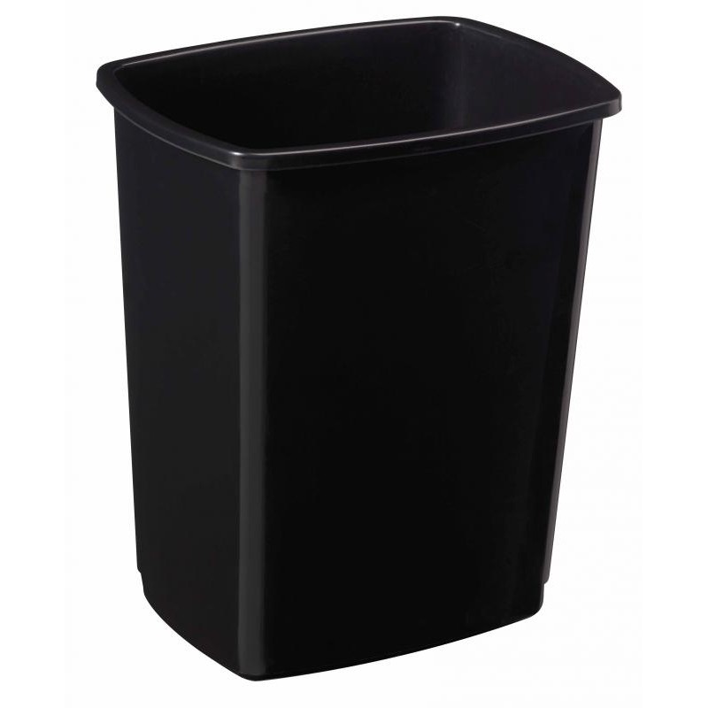 Lot de 6 Poubelles à couvercle basculant plastique blanc 50 L