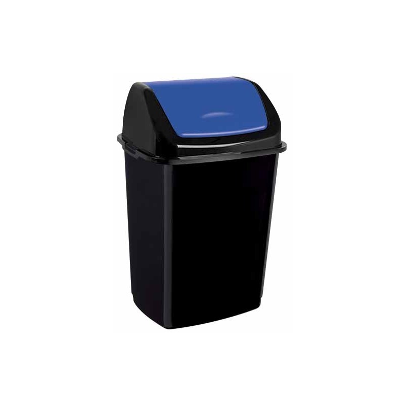 Poubelle de tri sélectif - 30 litres - Couvercle bleu - ON RANGE TOUT