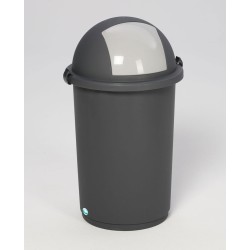 Poubelle plastique dôme avec clapet 50 litres