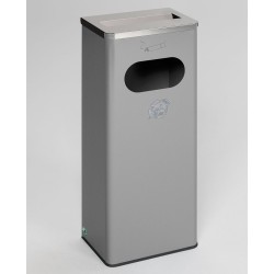 Cendrier poubelle 32 litres argent