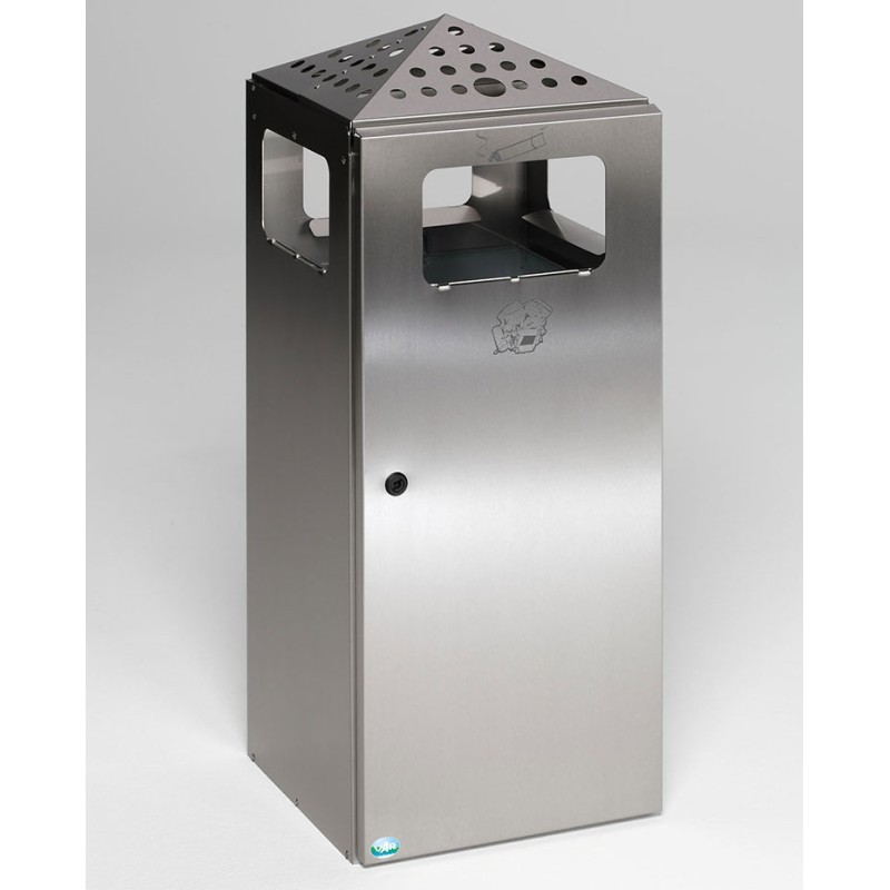 Cendrier poubelle inox 80 litres Cendrier poubelle inox 80 litres