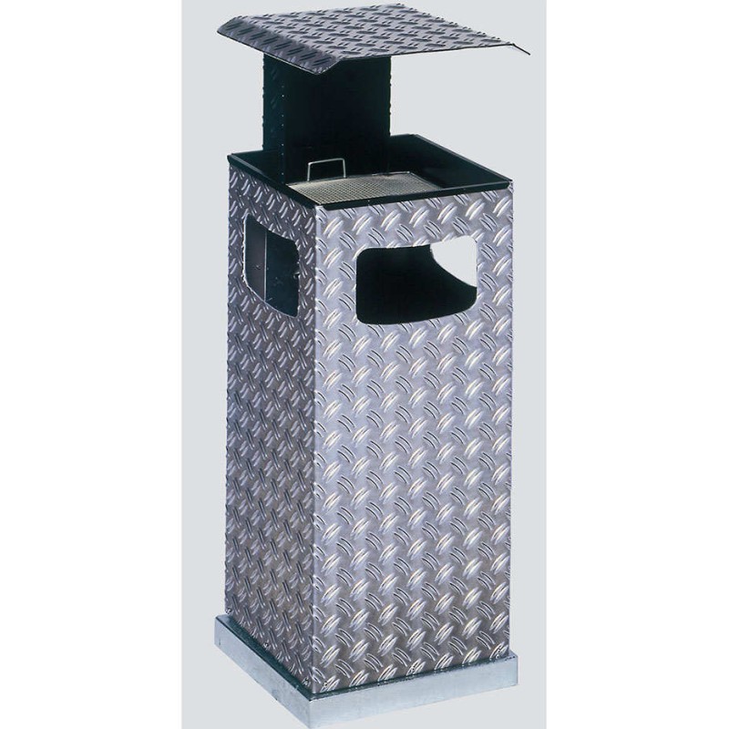 Cendrier poubelle aluminium anthracite Cendrier poubelle aluminium anthracite