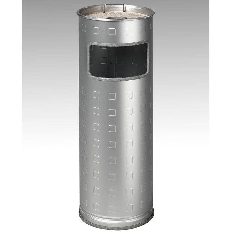 Cendrier poubelle aluminium anodisé 16L Cendrier poubelle aluminium anodisé 16L