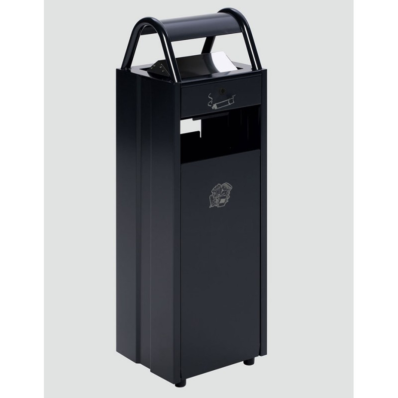 Cendrier poubelle anti tempête anthracite