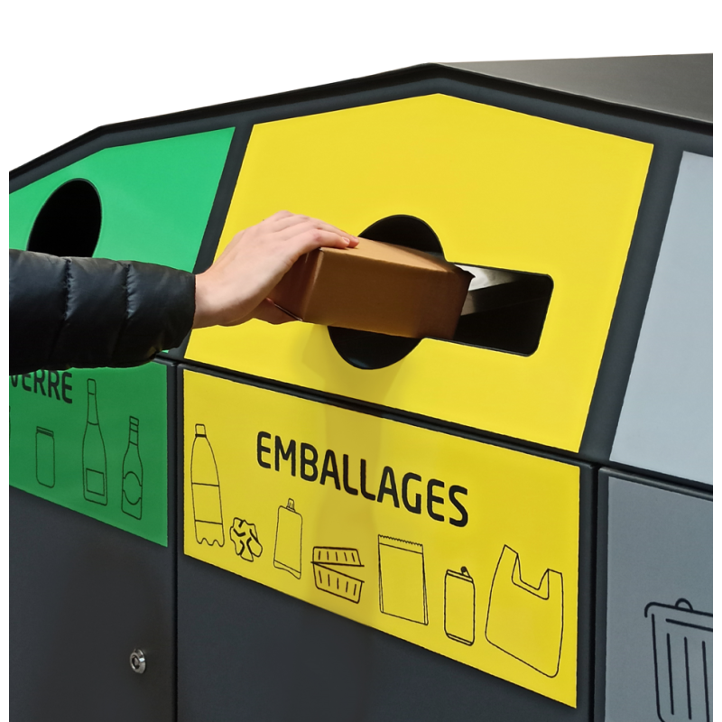 Poubelle jaune 120 litres