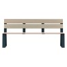 banc extérieur blanc
