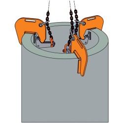 Pince de levage pour tuyaux en béton