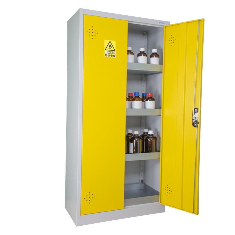 Armoire jaune haute de sûreté pour les produits dangereux