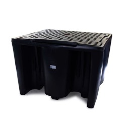 Bac de rétention 1120L sans caillebotis pour conteneur GRV IBC