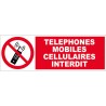 Panneau d'interdiction téléphones mobiles