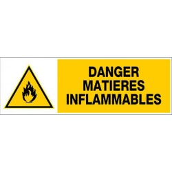 Panneau danger matières inflammables