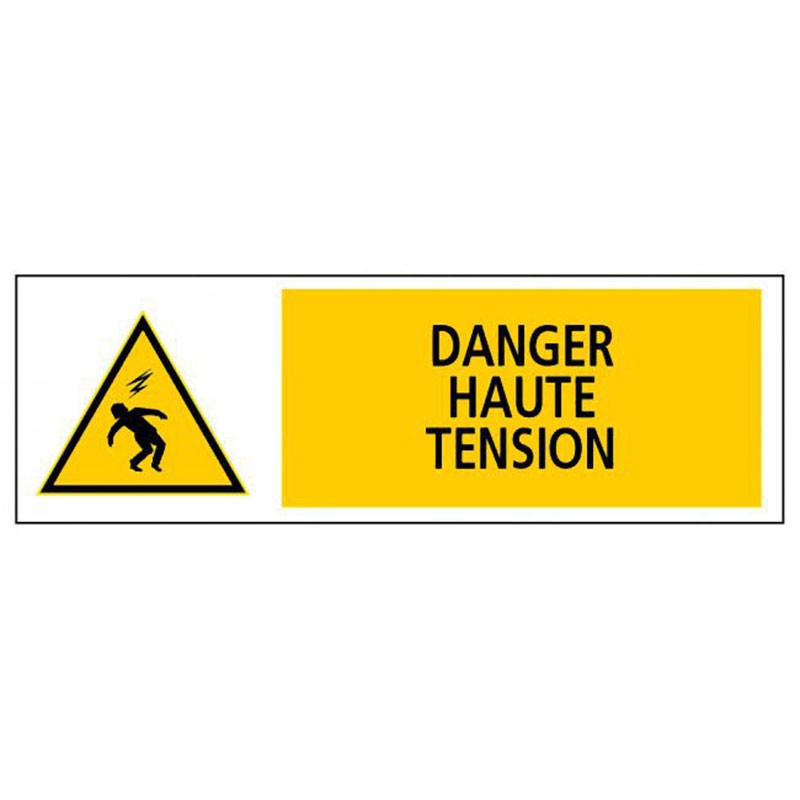 Panneau d'avertissement de danger haute tension