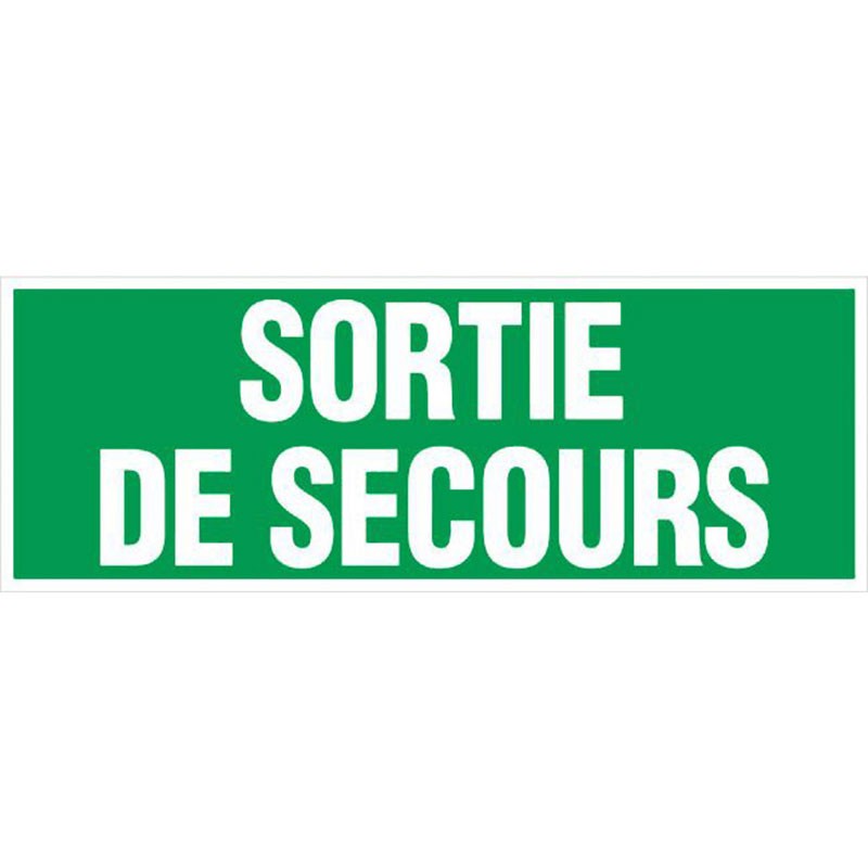 Panneau d'évacuation sortie de secours