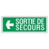 Panneau d'évacuation sortie de secours flêche gauche