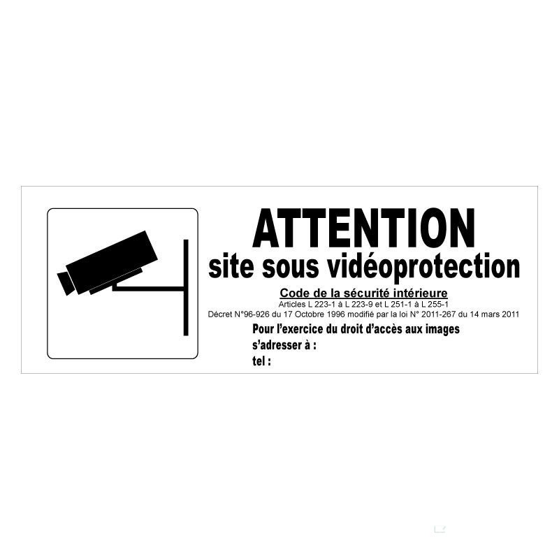 Panneau vidéoprotection