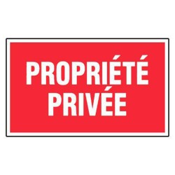 Panneau d\'interdiction Propriété privé