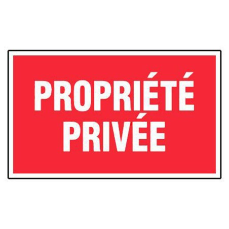 Panneau d'interdiction Propriété privé