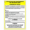 Panneau de consigne Utilisation des equipements de sécurité