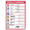 Panneau signalétique appels d'urgence
