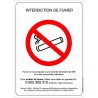 Panneau d'interdiction de fumer 210 x 297