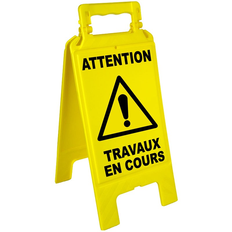 Chevalet de signalisation travaux en cours