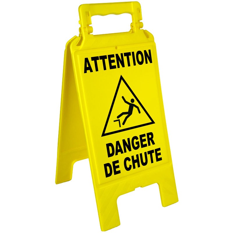 Chevalet de signalisation danger de chute