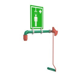 Douche de sécurité montée sur canalisation