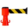 Dérouleur à sangle pour balise jaune noir 3 m x 5 cm