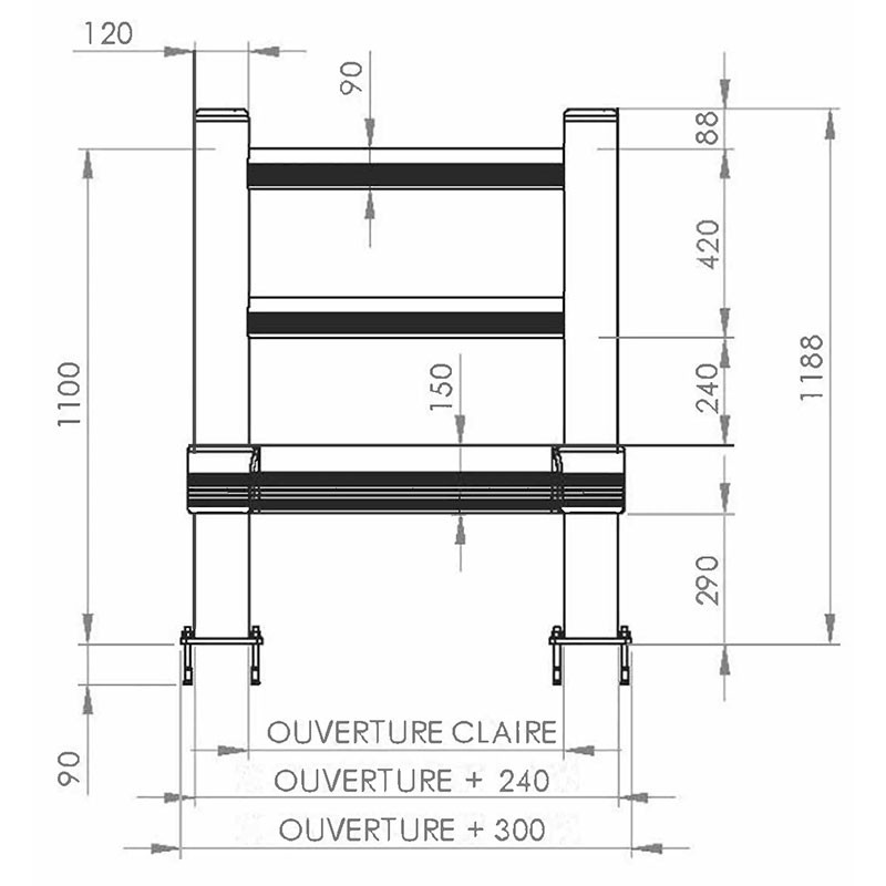 Protection poteau dimensions