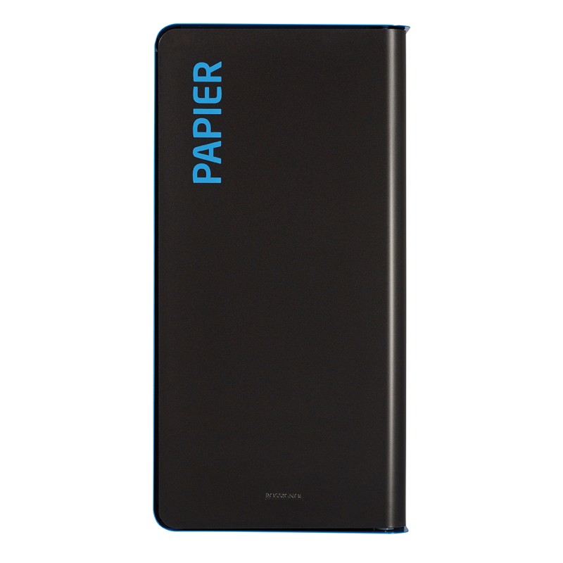 Poubelle tri sélectif 90 litres noir/bleu