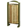 Poubelle en bois extérieur vert olive