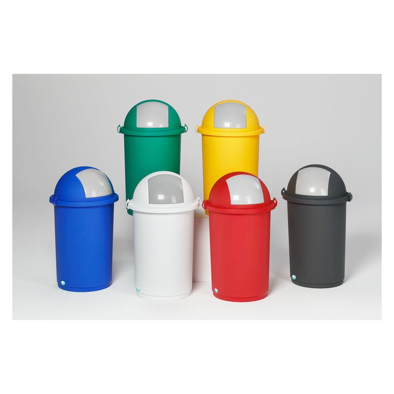 Poubelle plastique 50 litres avec clapet