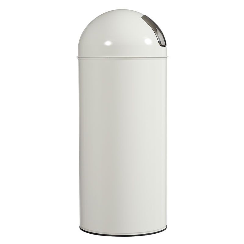 Poubelle avec couvercle à trappe en acier 45 litres