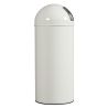 Poubelle avec couvercle à trappe en acier 45 litres