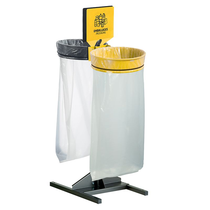 Support sac tri sélectif 2 flux