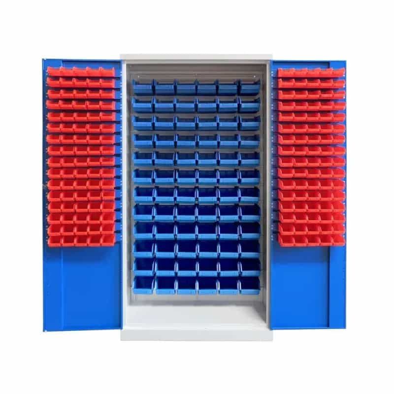 Armoire à bacs pour atelier portes battantes