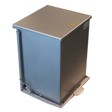 Poubelle blindée à pédale pour déchets radioactifs | Actilev