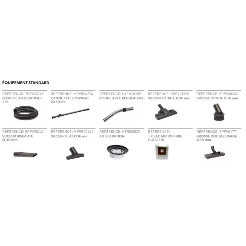 Aspirateur professionnel antistatique 18 L