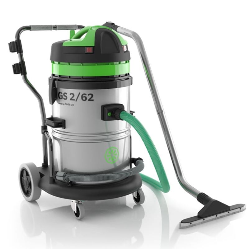 Aspirateur eau et poussière 62 L cuve inox