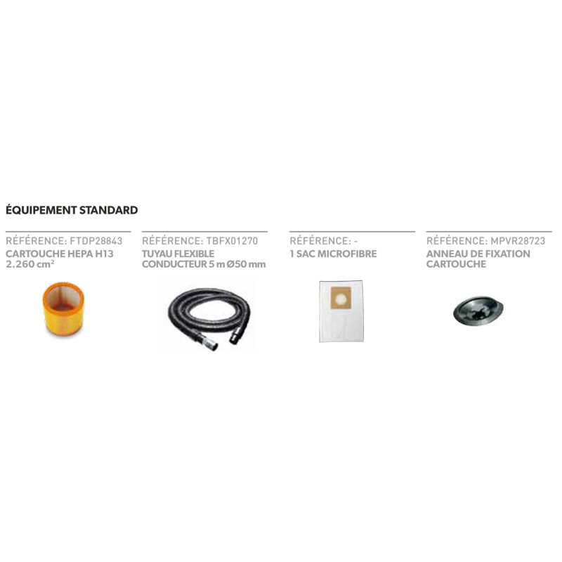 Aspirateur industriel poussières fines 78 L cuve inox