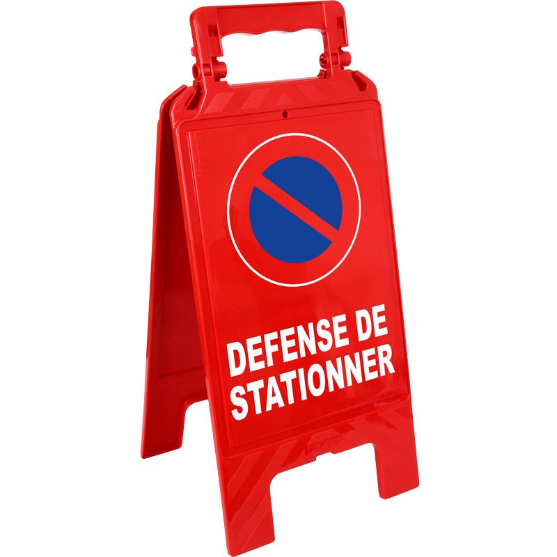 Chevalet De Signalisation Défense De Stationner 600x300mm - Panneau Pliable Robuste Et Mobile